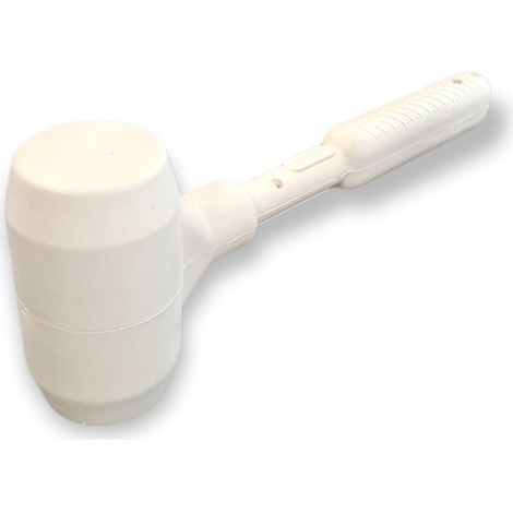 Raimondi – Maillet en caoutchouc blanc antitache et anti-rebond – 500 gr – Pour chantiers humides et espaces confinés – Absorption des chocs optimisée