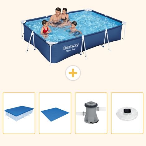 Bestway Bestway Steel Pro Rectangulaire - 300x201x66 cm - 5-pièces  S74 (1/5)