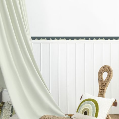 Frise décorative adhésive, festonnée irrégulier vert, motif géométrique, enfant, 5 cm X 300 cm (1/5)