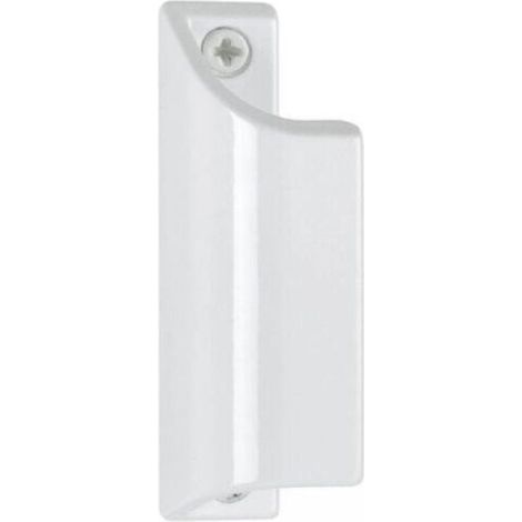 1PZ Maniglia profilo alluminio verniciato bianco L.90 mm - per portafinestra, maniglia porta alluminio FLITI