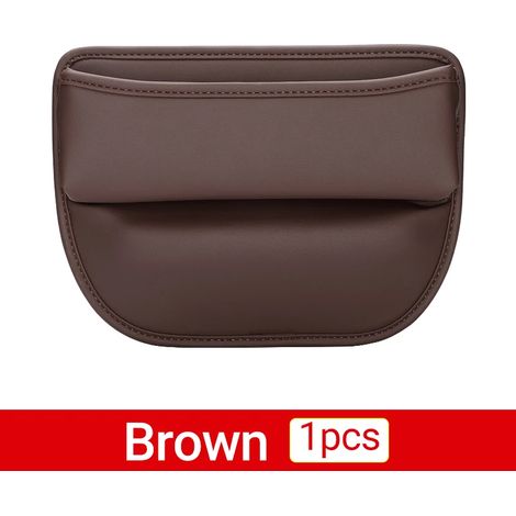 (Marron, 1 pièce) Organisateur de siège auto pour Tesla Model 3, Y, X et S (2016-2023) : boîte de rangement avec poches étanches et accessoires. (1/5)