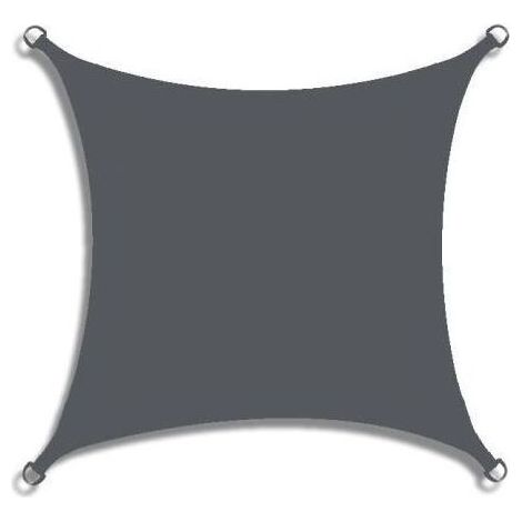 Voile d'ombrage rectangulaire imperméable en polyester Oxford, protection UV 95 %, résistante aux déchirures, idéale pour le jardin, le balcon, la terrasse, le patio et le camping (gris foncé, 2 x 4 m (1/5)