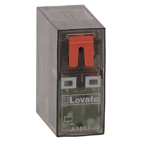 Rele' Miniaturizzato 2 Scambi 8A 12Vdc + Led (Lovato Cod. Hr502Cd012)
