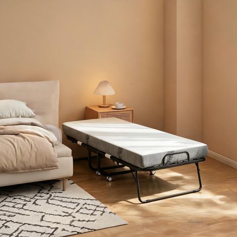 Matelas coloris noir en tissu Foam métal 200 x 80 x 42,5 cm (1/5)