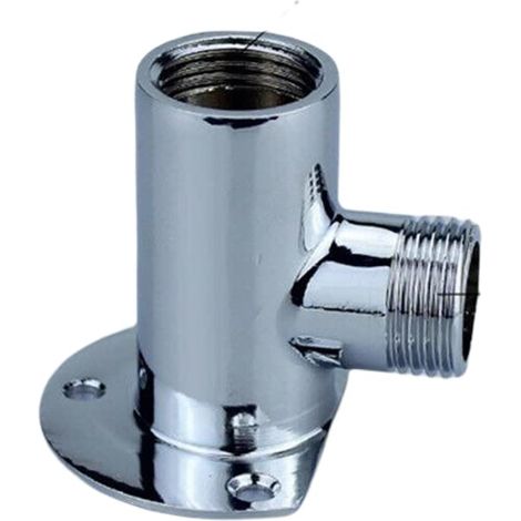 Bras d'extension de pommeau de douche en acier inoxydable chromé argenté (1/4)