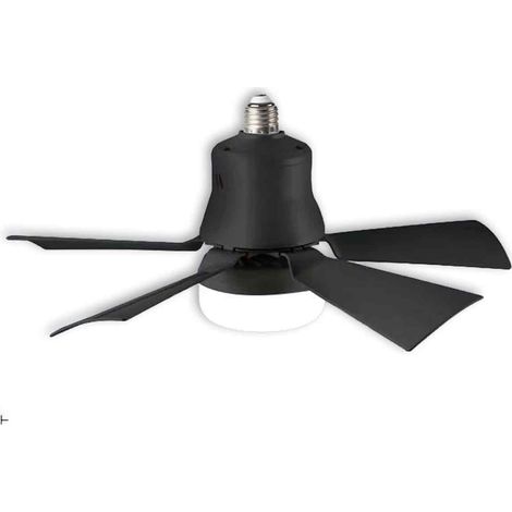 Ventilateur De Plafond Avec Télécommande - Ventilateur À 5 Pales Et Lampe Intégrée Base E26 Pour Chambre Salon Cuisine - 1 Pièce (1/5)