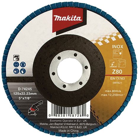 MAKITA D-74245 Disco lamellare 125 (G80) in metallo