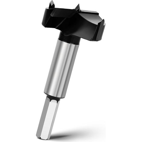 Mèche Forstner 6 mm, foret à bois de 60mm de long, avec tige hexagonale pour des trous profonds pour bois, bois dur, bois tendre (1/5)