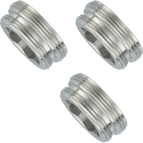 Schläfer 632513 3Pz Adattatore Rubinetto Maschio/Maschio, Filetto M24x1/M22x1 Esterno, Raccordo, Riduzione M24x1et x M22x1et in Ottone Cromato, Compatibile con Aeratore Neoperl (1/5)