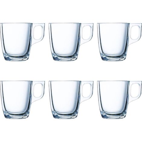 Luminarc Set di 6 tazze da caffè espresso in vetro per microonde da 9 cl, trasparente (1/2)