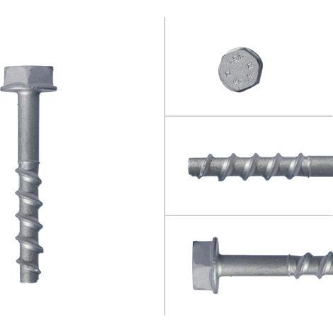 Betonschrauben Verzinkt M6 x 60 mm Sechskantkopf SW13 - Karton a
