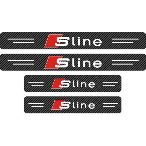 (Pour Sline) Protection de seuil de porte en fibre de carbone autocollante pour Audi S8 TT A4L A6L RS6 C6 S3 S4 S5 S6 S8 A7 A8 A1 A3 A4 A5 Q3 Q5 Q7 (1/3)