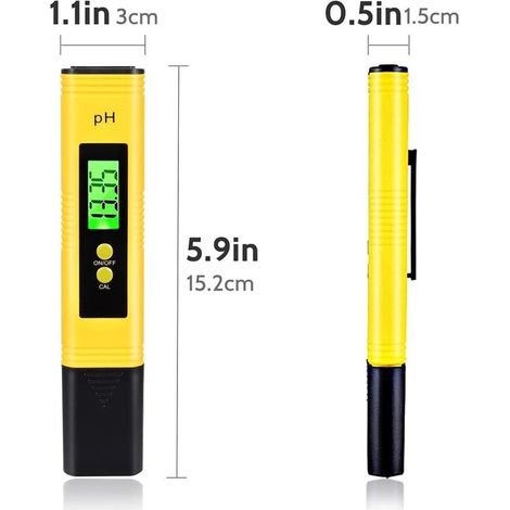 pHmetro digitale, tester elettronico del pH – pHmetro professionale con schermo LCD – intervallo di misurazione pH 0,00-14,00 – per acqua potabile, acquari, idroponica, piscine. (1/5)