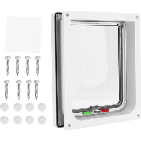 Porte pour animaux de compagnie avec plusieurs modes de verrouillage, amovible et facile à installer, convient aux chats et aux chiens. (1/5)