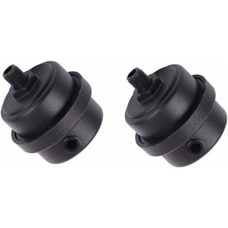 Lot de 2 filtres silencieux pour compresseur d'air, boîtier en plastique, silencieux à piston pour ventilateurs, compresseurs d'air, chaudières, etc. (1/4PT 12 mm) (1/5)