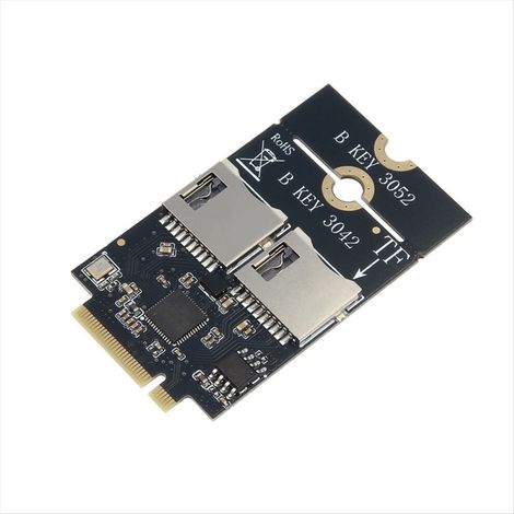 Compatible avec carte adaptatrice M.2 B-KEY vers double carte TF (1/3)