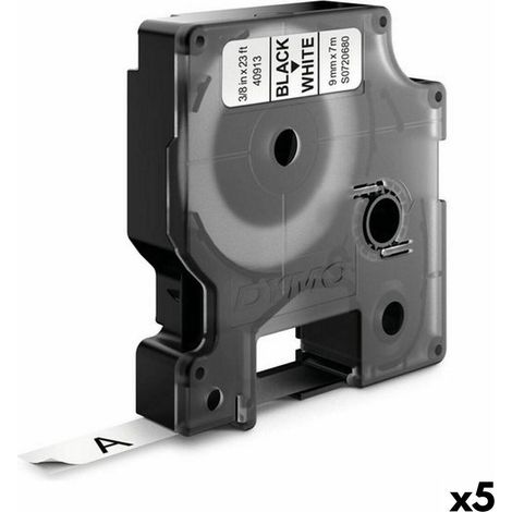 Ruban adhésif D1 - 9 mm x 7 m, noir/blanc (1/3)