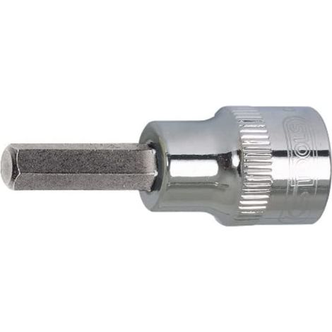 Douille tournevis 1/2" 6 pans, Longueur 55 mm, 9 mm (1/2)