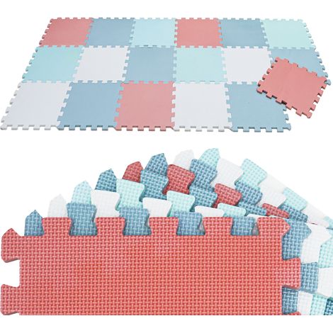 18 Pièces Tapis de Sol Bébé 30x30 Tapis Mousse Bebe Tapis de Jeux Enfant Pliable (1/5)