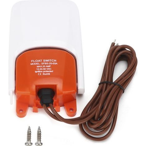 Pompe de cale pour bateau avec interrupteur à flotteur anti-UV antirouille, 25A, 12V/24V/32V (1/5)