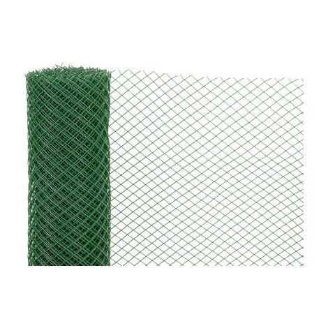 Geflecht ECONOMY 6, 1000/20x20 mm, 45° quadratisches Muster, 300g/m2, grün, Vollkunststoff, Packung 10 m