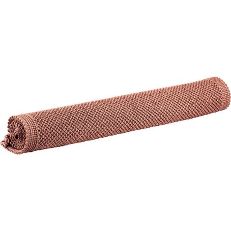 VIVARAISE - Tapis de bain Vivaraise Etia en coton 100% - Terracotta (54 x 110 cm) (1/2)