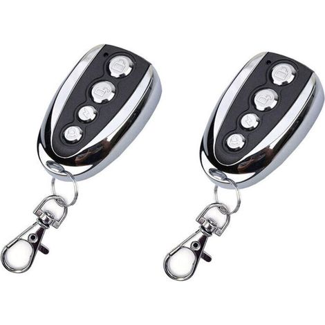 2 X Émetteur à Main 433 MHz Porte de Garage Télécommande, Compatible avec Les Modèles Nice Flor-S, DITEC, Réglage Facile/4 Canaux