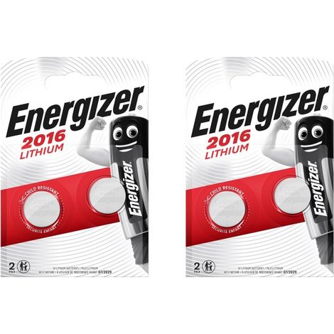 .4 piles Energizer CR2016.