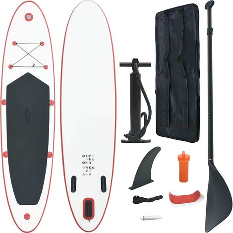 Teenpull – Stand Up Paddle Surfboard SUP Aufblasbar Rot und Weiß (1/5)