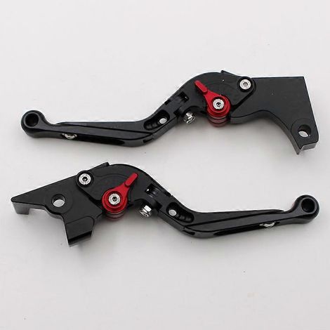 Applicable aux BMW BMW G310R 17-23, guidon modifié en alliage d'aluminium, levier de frein, klaxon et levier d'embrayage (télescopique noir). (1/5)
