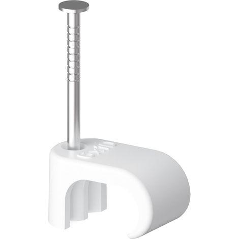 Lot de 100 colliers de serrage 6 x 10 mm en acier inoxydable 304 pour téléphone et câble Ethernet, câble d'alimentation, tuyau, blanc (1/5)