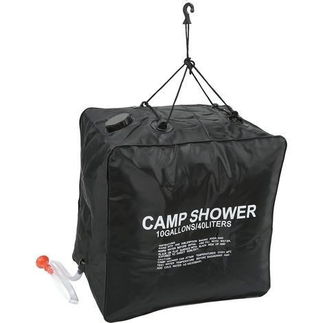 Sac de douche camping, solaire 40L avec pulvérisateur, sac douche solaire portable for plage pique-nique randonneurs en plein air (1/5)