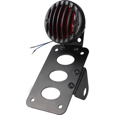 Support de plaque d'immatriculation moto, feu arrière, modification de feu arrière rétro Harley, support latéral de plaque d'immatriculation, cadre de plaque d'immatriculation, feu