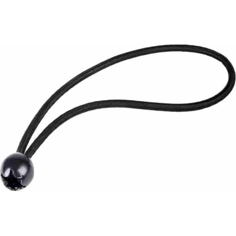Tarp Bungee Cords with Ball, 6mm x 18cm - Black S40 (1/2)