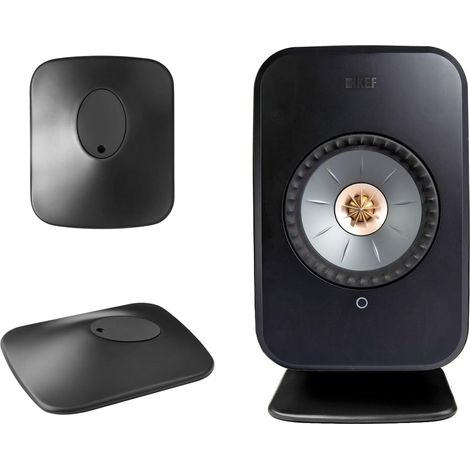 Set mit 2 KEF LSX II/LSX II LT Lautsprecherständern, Surround-Sound-Monitorständer, Tischständer, TV- und Heimkinozubehör (schwarz)