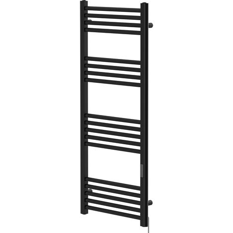 Pizarro Colore Matt Black 1200mm x 500mm Straight Dry Thermal Electric Heated Towel Rail (1/5)