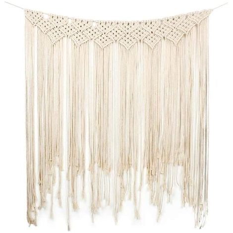 murale en macramé faite à la main en coton tissé, Décoration murale bohème, Pour salon, chambre à coucher, mariage, appartement (1/5)
