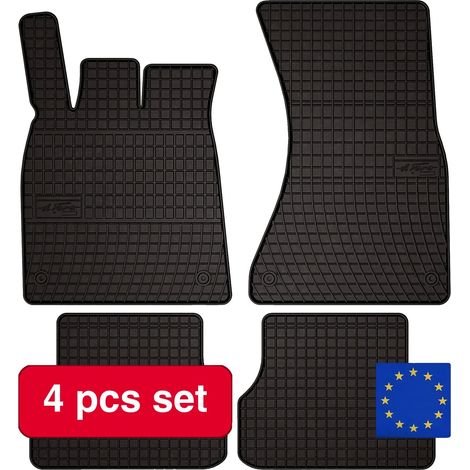 Tapis de voiture en caoutchouc, conçus pour Audi A6 C7 (2011-2017), retiennent l'eau et la boue, faciles à nettoyer, zone de pédale renforcée, construction en caoutchouc durable (1/5)