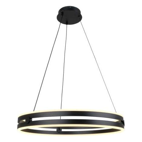 Arena - Lámpara LED moderna de anillo negro 60 cm (1/2)