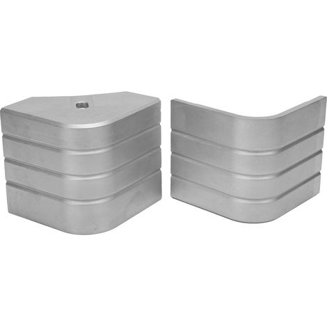 Zoternen 2 Pack de pont Cap de pont CAPEUR HEURS HAUTS ALUMINUM 3-1 / 8 pouces à 3-3 / 16 pouces pour 90 degrés arrondis (1/5)