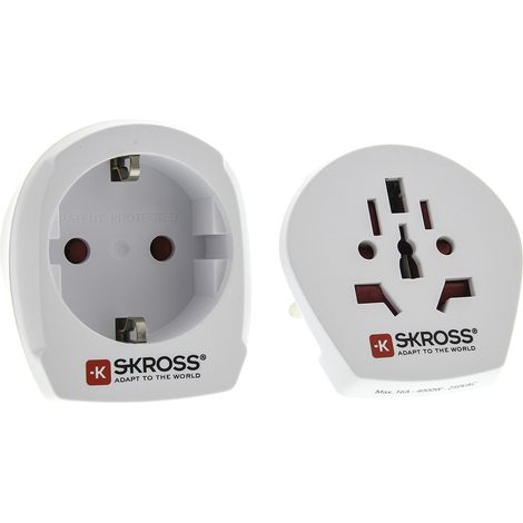 Adaptateur de voyage, Australie, Chine, Europe, Europe à Suisse, Italie, Royaume-Uni, Etats-Unis ( Prix pour 1 ) (1/2)