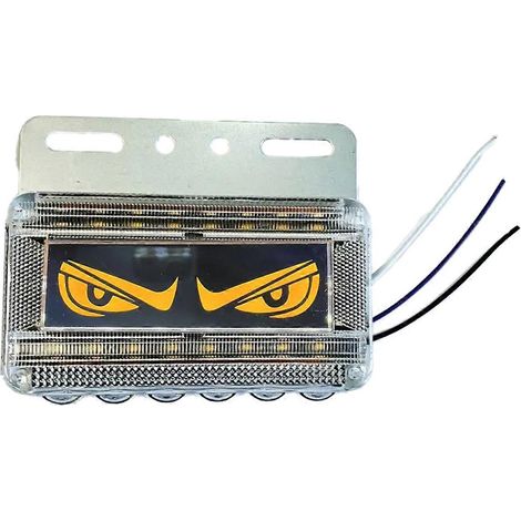 Feux de position latéraux à LED pour camions 12V-24V, jaune clair, pour une sécurité accrue. (1/5)