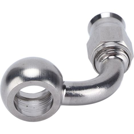 Raccord de flexible de frein Banjo AN-3, Adaptateur 90° en Acier Inoxydable, Embout œil, Accessoire Auto pour Voiture (1/5)