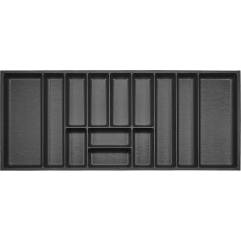 ORGA-BOX 3 Besteckeinsätze Tiefe 473 mm anthrazit Schubladeneinsätze Breite 1091 mm für Schubladen 1200 mm