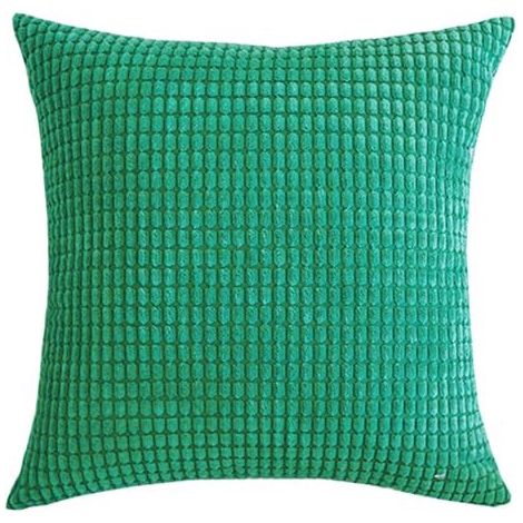 Federe in velluto a coste da 40 cm, 2 pezzi, verdi (1/2)