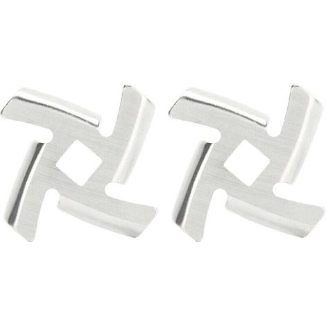 Enowelir 2 pièces lame de hachoir à viande 304 plaque de broyage en acier inoxydable accessoire de broyeur de nourriture pour broyeur de type 5 / B, outil de cuisson de cuisine (B Type Meat Grinder) (1/4)