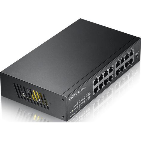 Zyxel GS1100-16 Non gestito Gigabit Ethernet (10/100/1000) Nero (1/4)