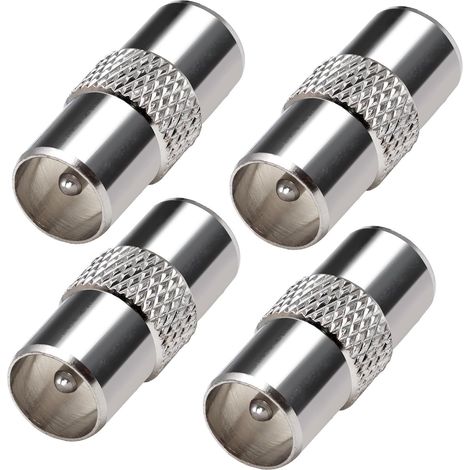 Adaptateur antenne mâle à mâle coaxial pour TV et Satellite - 4 pièces (1/5)
