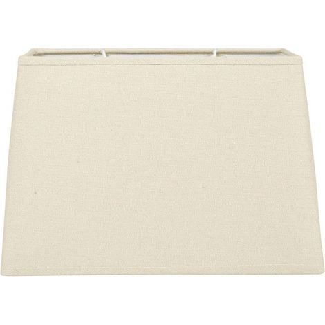 Abat-jour - Rectangulaire - Beige lin - Pour lampe - 30x14x20cm - Culot E27 avec réducteur