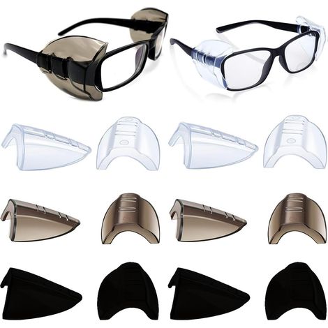 6 Pairs of Side Protectors for Safety Glasses, 3 Colours, TPU (1/5)